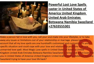 Fortune Teller Black magic specialist And Traditional Healer For all sorts of spells  +27633555301 E